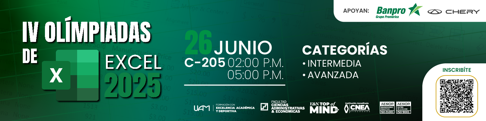 Convocatoria a Olimpiadas de Excel 2025